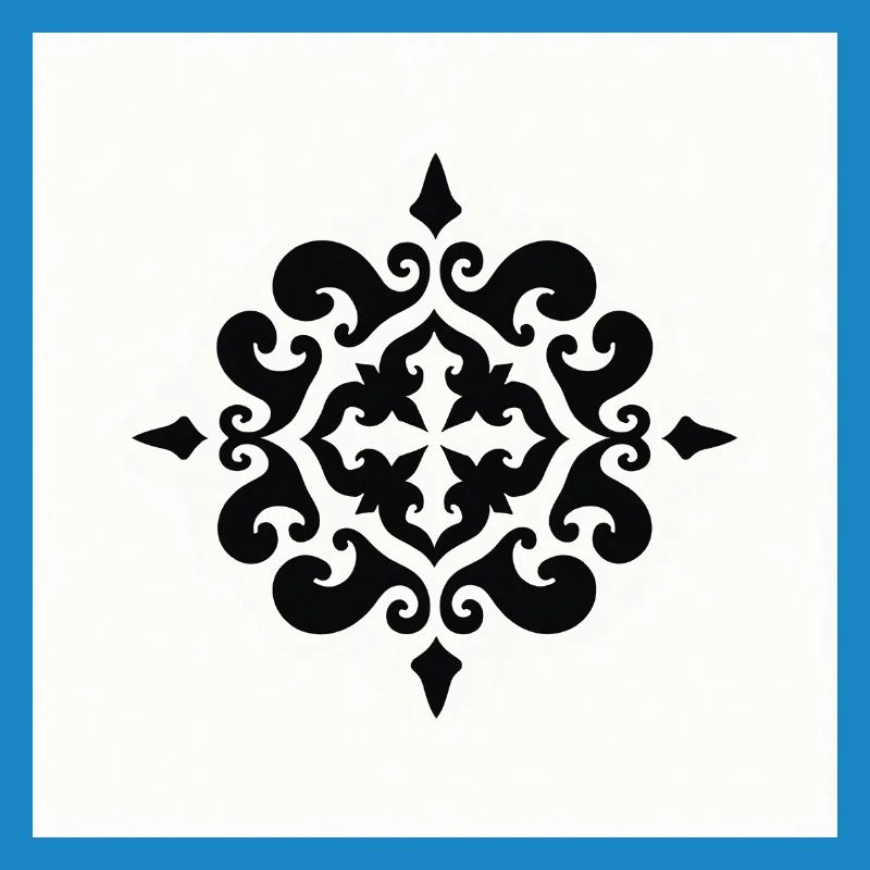 Elegant Black Ornamental Pattern