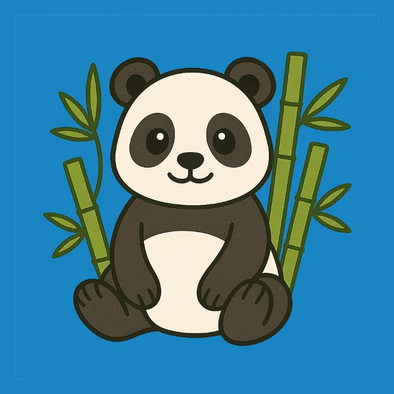 Panda dans la forêt de bambous