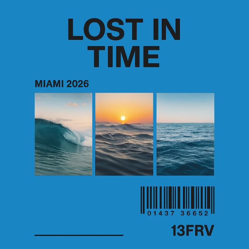 Lost Time: Miami Waves Triptych