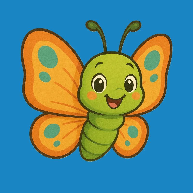 Conception de dessin animé papillon