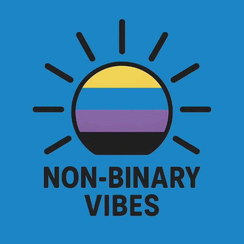 Non-Binary Vibes Sun Logo