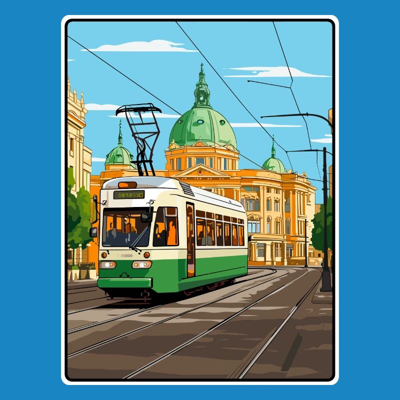 Sofia Bulgaria Historic Tramway Elegant Cityscape