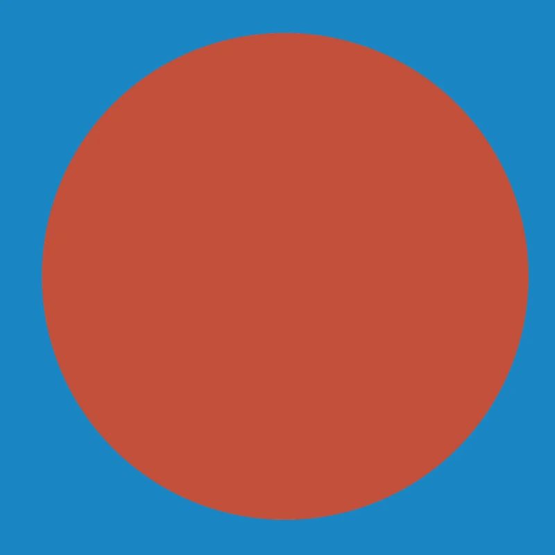Abstract Earth Tones Pattern - Circle in Dark Red