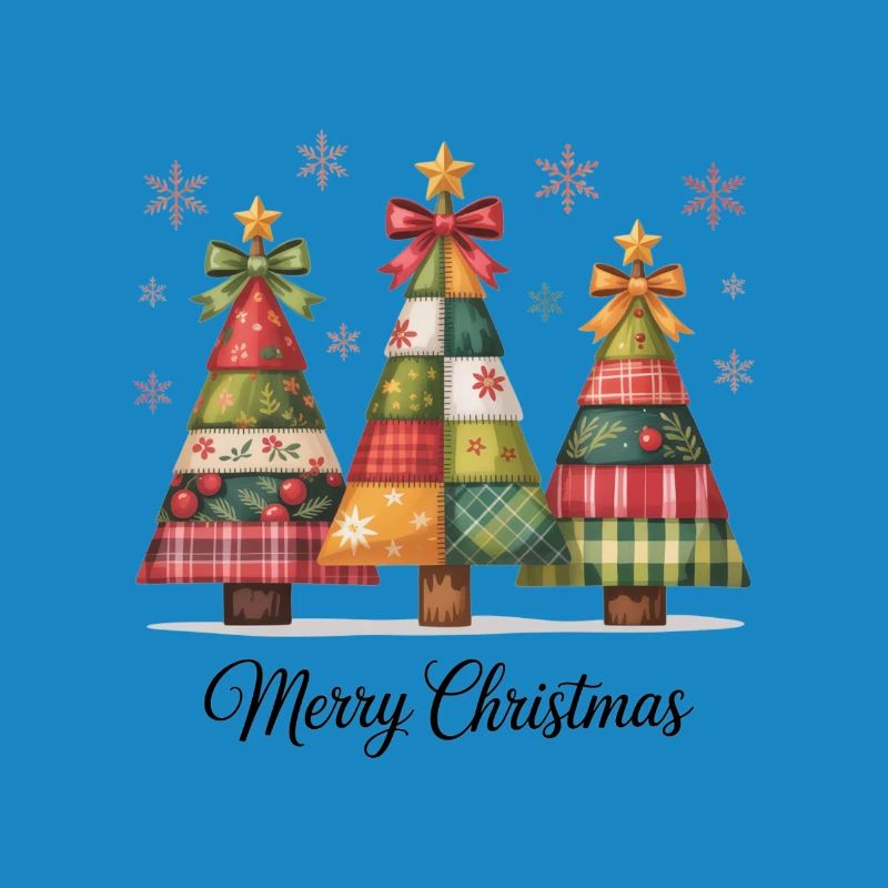 Trio de sapin de Noël patchwork