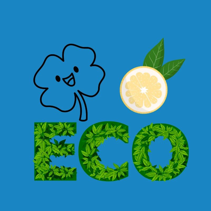 Eco Leaf Letters with Lemon Slice