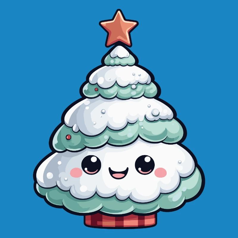 Pastel Snowy Tree Star
