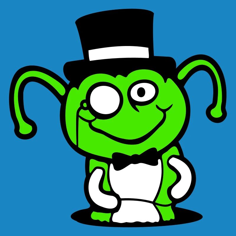 Caterpillar Top Hat Monocle Gentleman Empire Hole Bottom