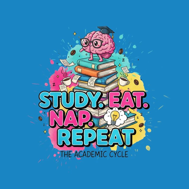 Study Eat Nap Repeat - Student Academic Cycle