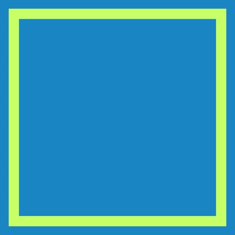 Black square with neon frame
