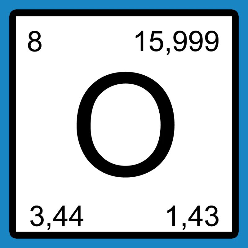 O signe d’oxygène dans le style minimal nerd