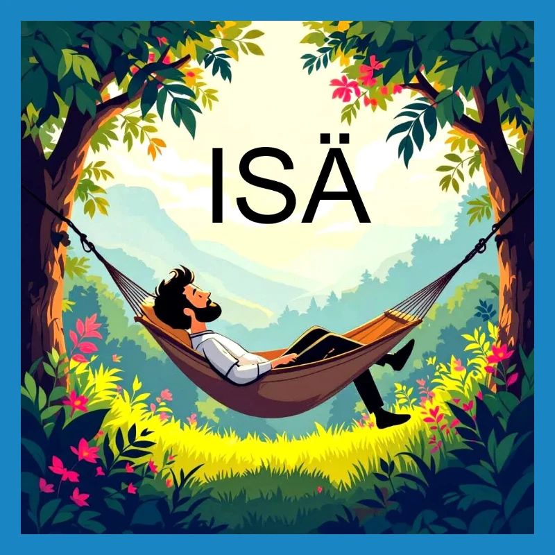Dad in a hammock