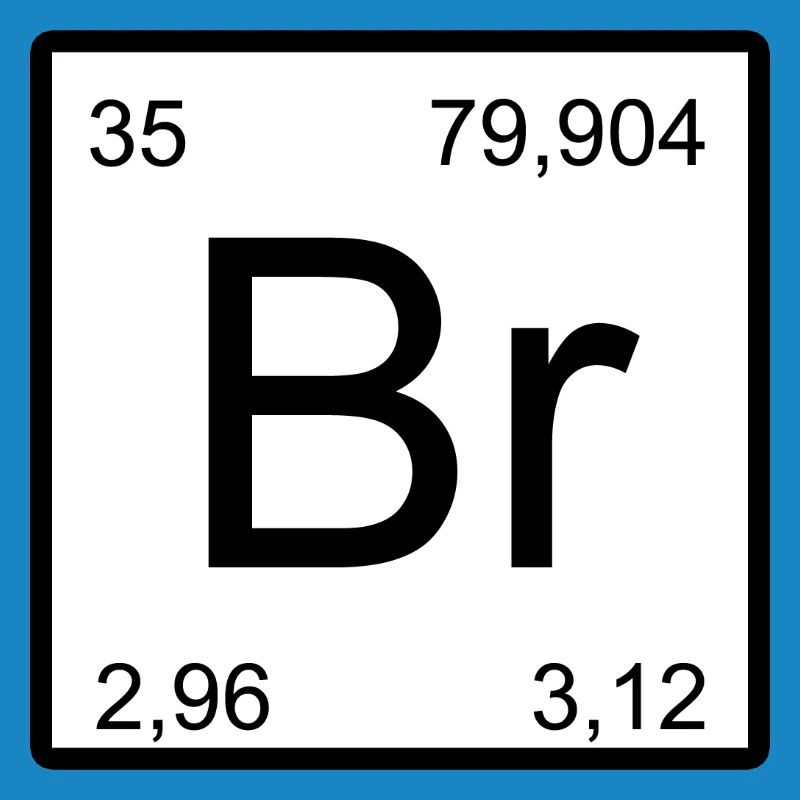 Bromine Br Element Block Design