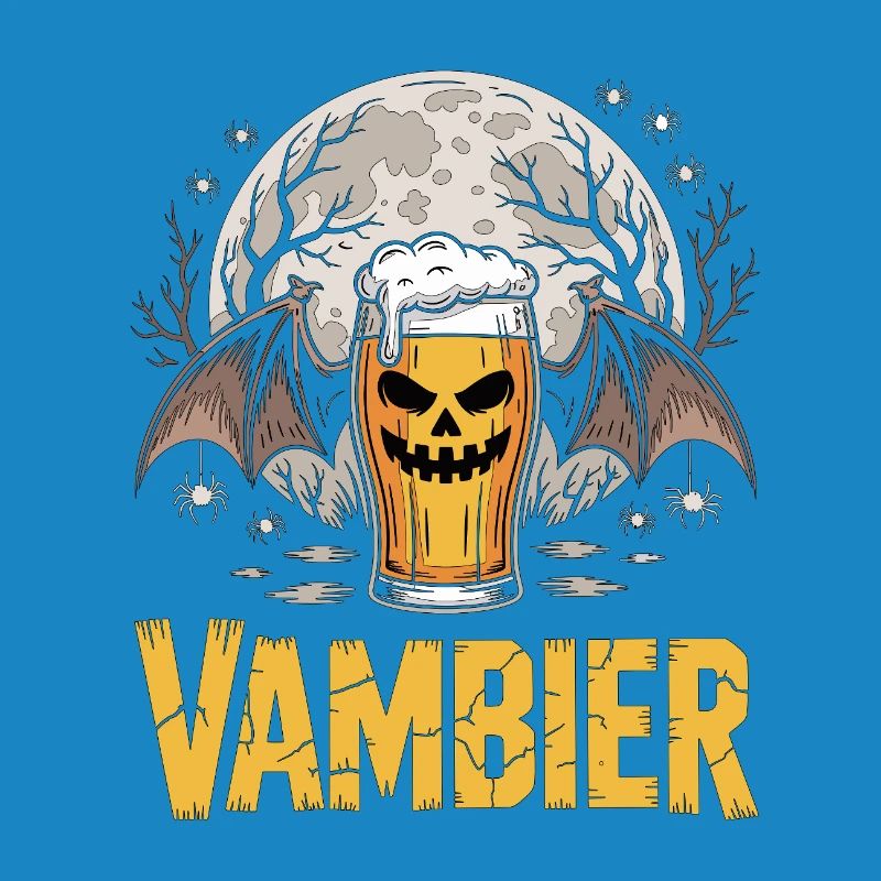 Vampire Beer Motif Under Moonlight