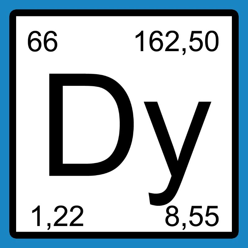 Conception de glyphes élémentaires Dy-Dysprosium