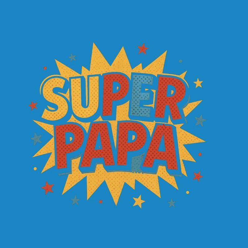 Super Dad Comic Burst Rétro