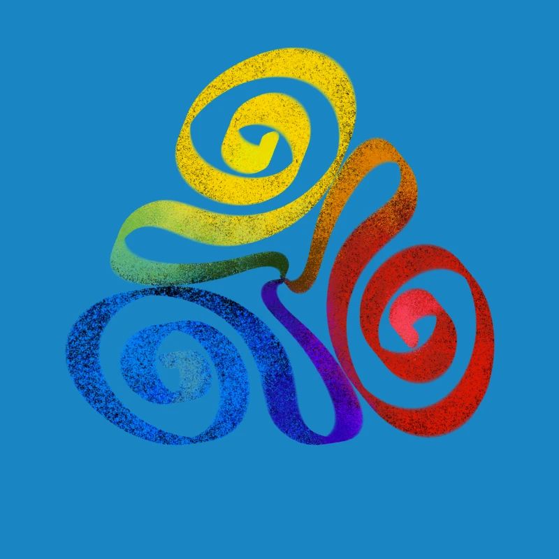Spirale triangle arc-en-ciel
