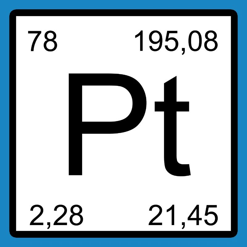 Platin Pt Element Typog