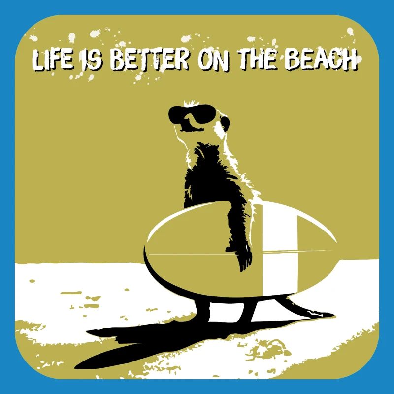 cooles Erdmännchen mit Surfboard
