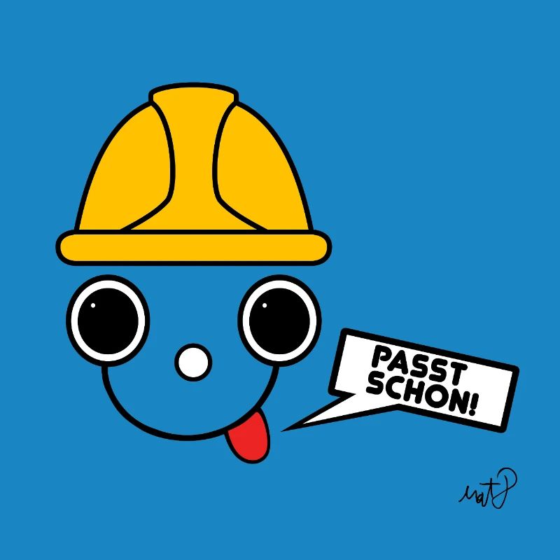 Koppie with construction worker's helmet