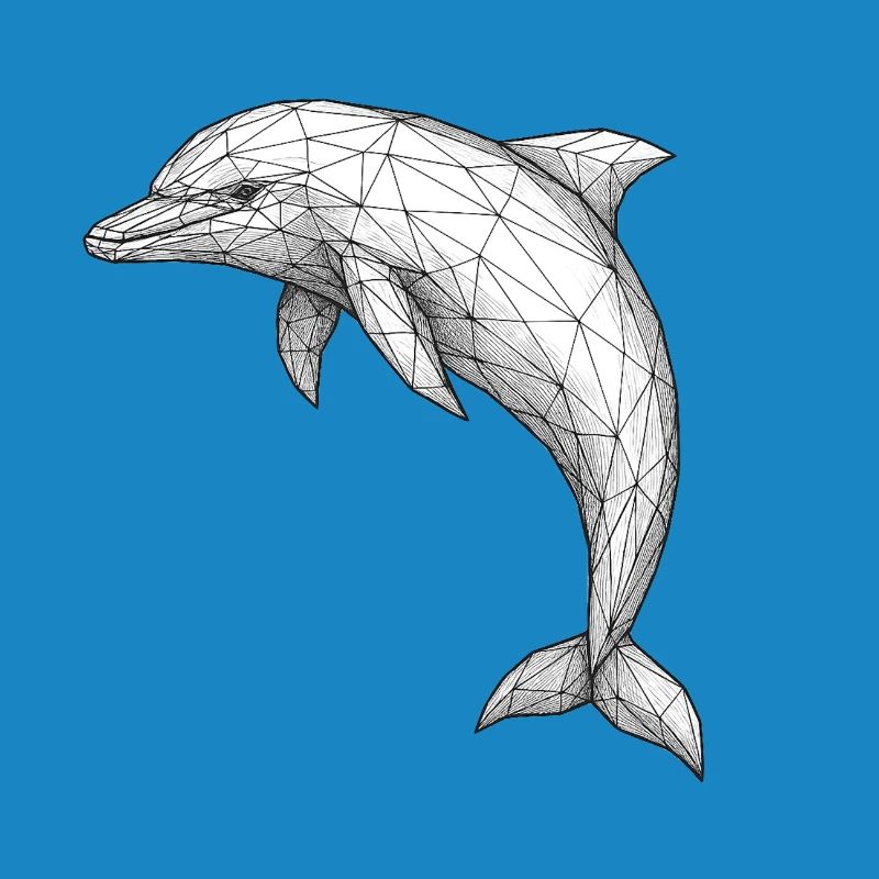 Geometric Polygon Dolphin