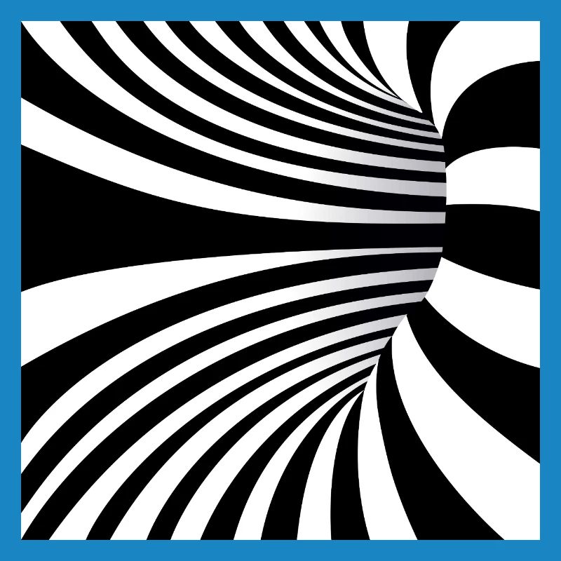 Hypnotic Black and White Waves