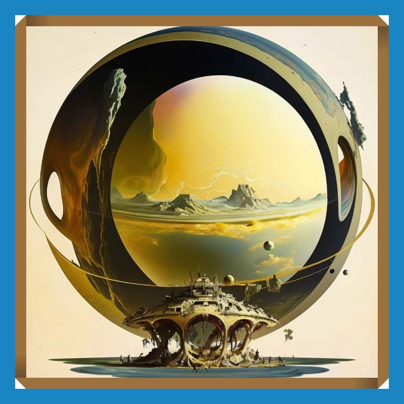 Sphere Ring Surreal Moon World
