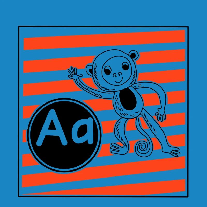 A pour Monkey Learning Letters à l’école primaire