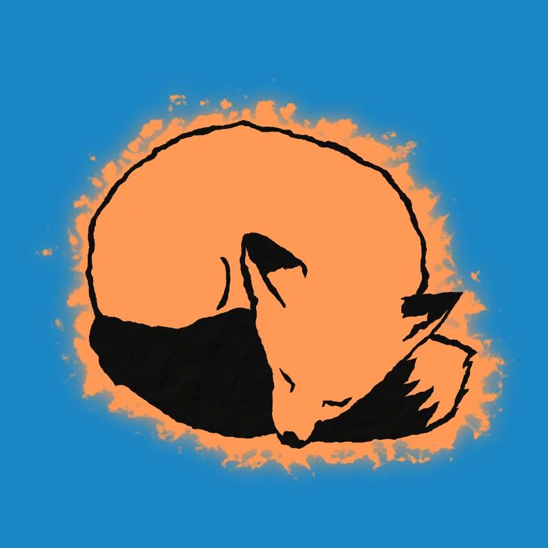Fox Sleeping: Cute, Kawaii & Comic Style