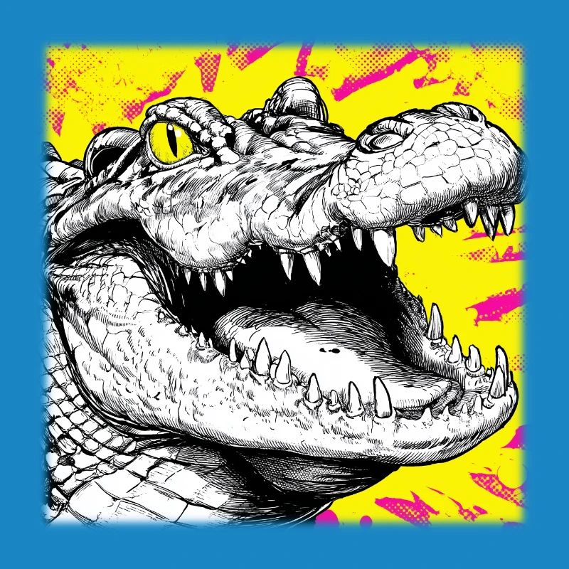 Crocodile Sketch – Urban Graffiti Style Design