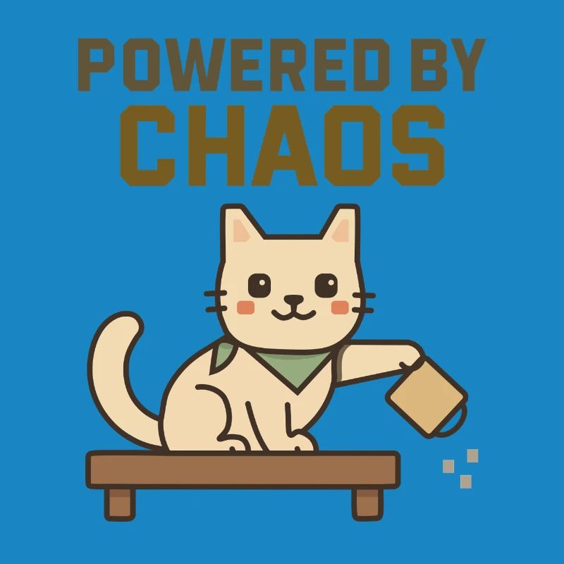 Propulsé par le Chaos - Chat Espiègle Renverse un café