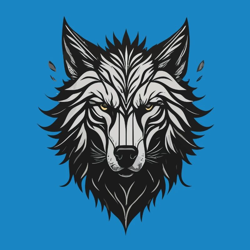 Night Stylized Wolf