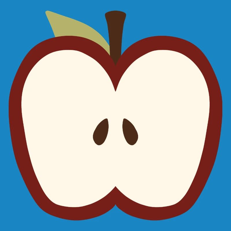 Cute Half-Apple Face Emblem