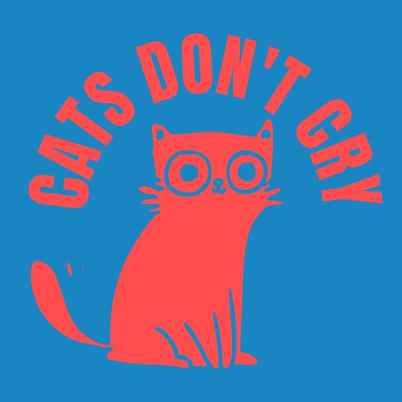 Les chats ne pleurent pas Chat stylé graphique »