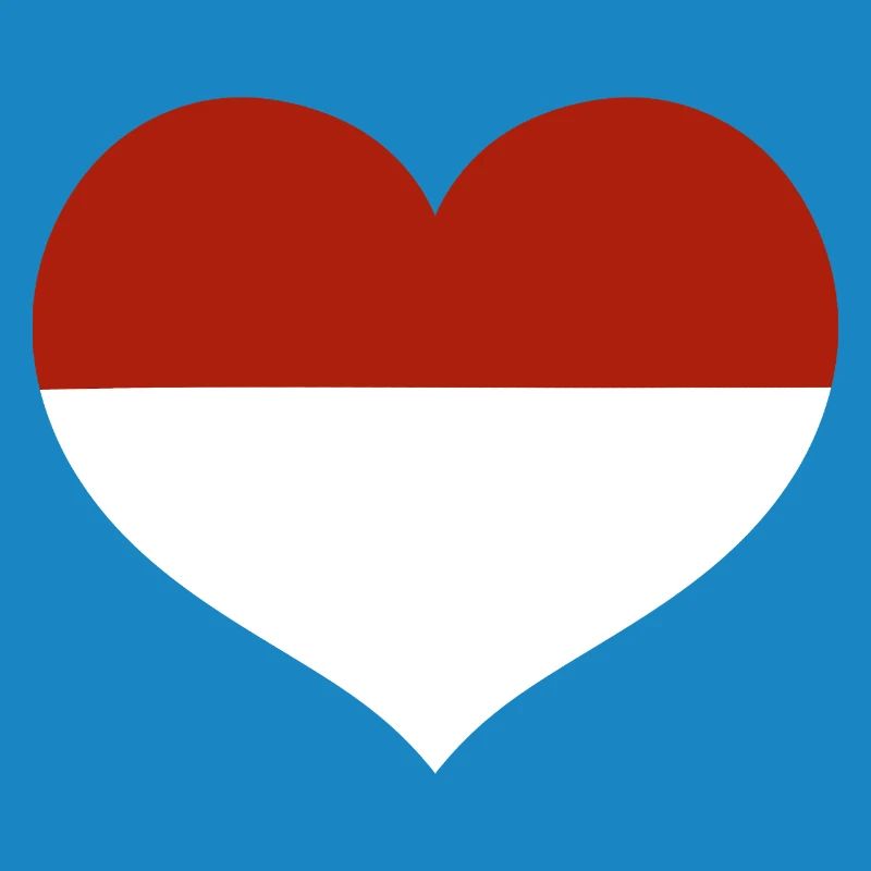 Cœur du drapeau de Monaco