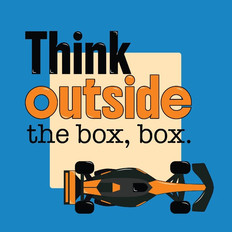 Pensez à la course de Formule Car Out Box