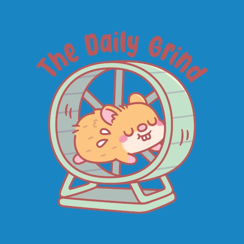 Mignon hamster courant sur la roue : la routine quotidienne