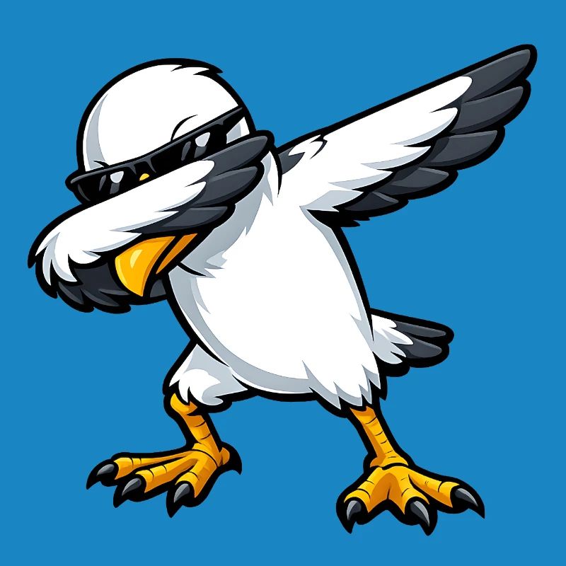 Dabbing Möwe