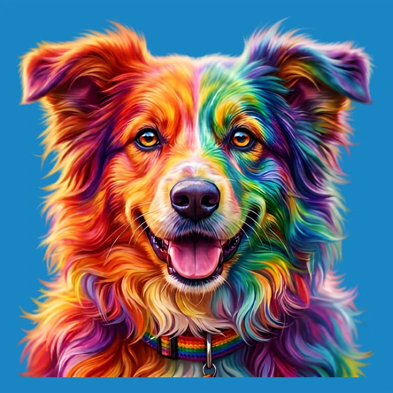 Regenbogenhund / Hund in Regenbogenfarben