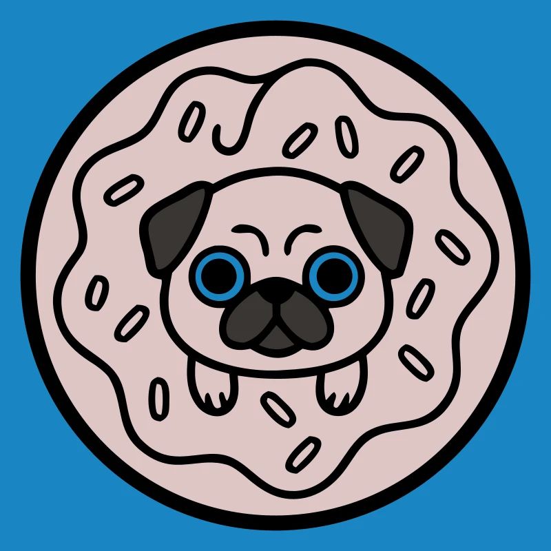 Pug Dog Donut Candy