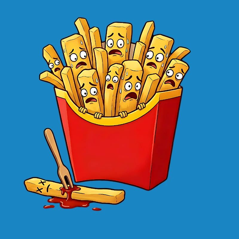 Frites effrayées - Conception de bandes dessinées