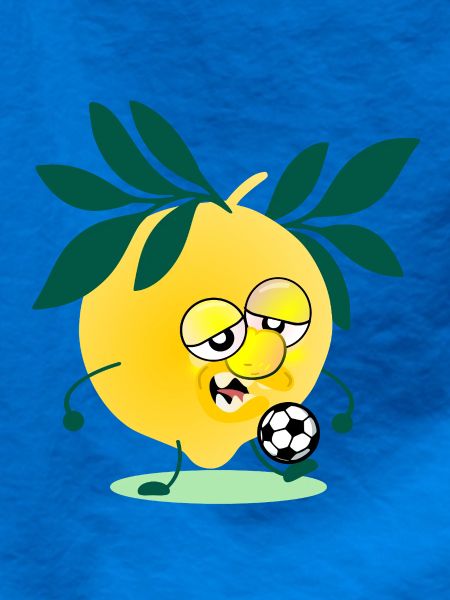 Kinder Fußball Zitrone