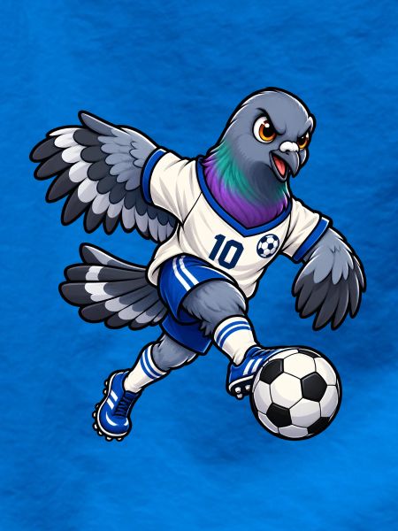 Taube beim Fußball