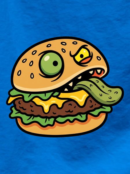 Cheeky Burger Maskottchen-Tee