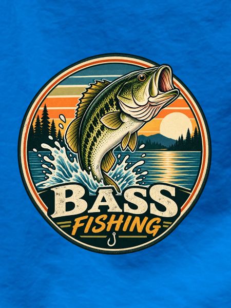 Barschfischen Sunrise Round Patch