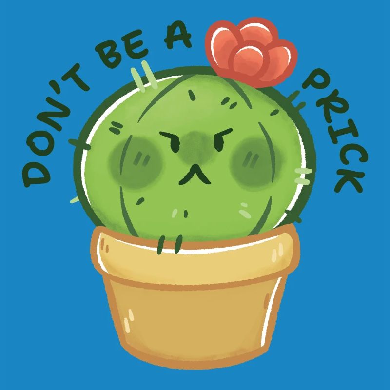 Grumpy Cactus with Message