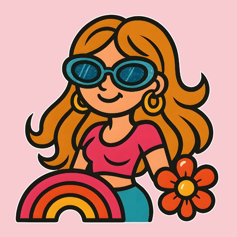 Fille d’été rétro - Look Flower Power