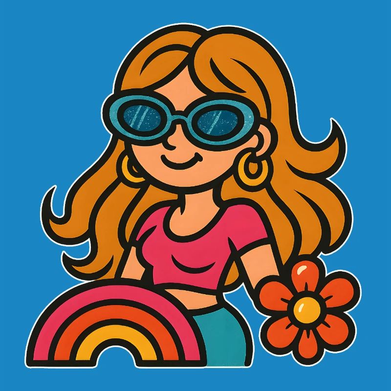 Fille d’été rétro - Look Flower Power