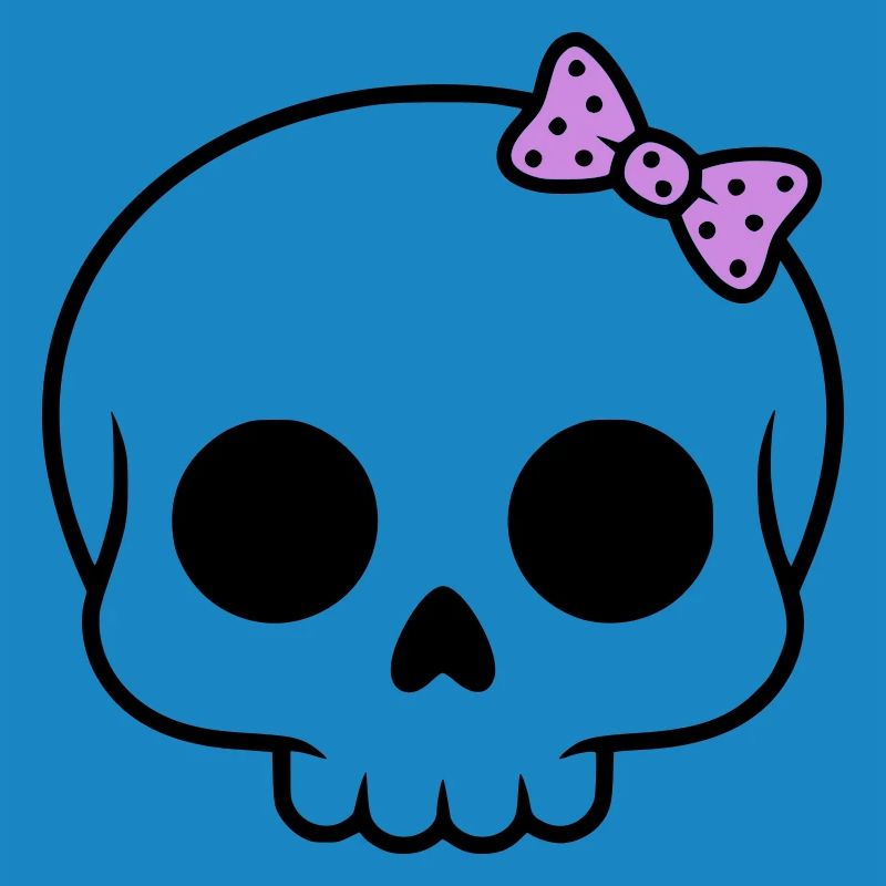 Cute skull with bow | Girly Goth
