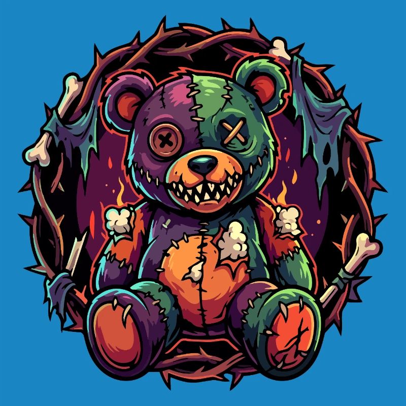 Patchwork Zombie Teddy kaputter Horror Teddybär