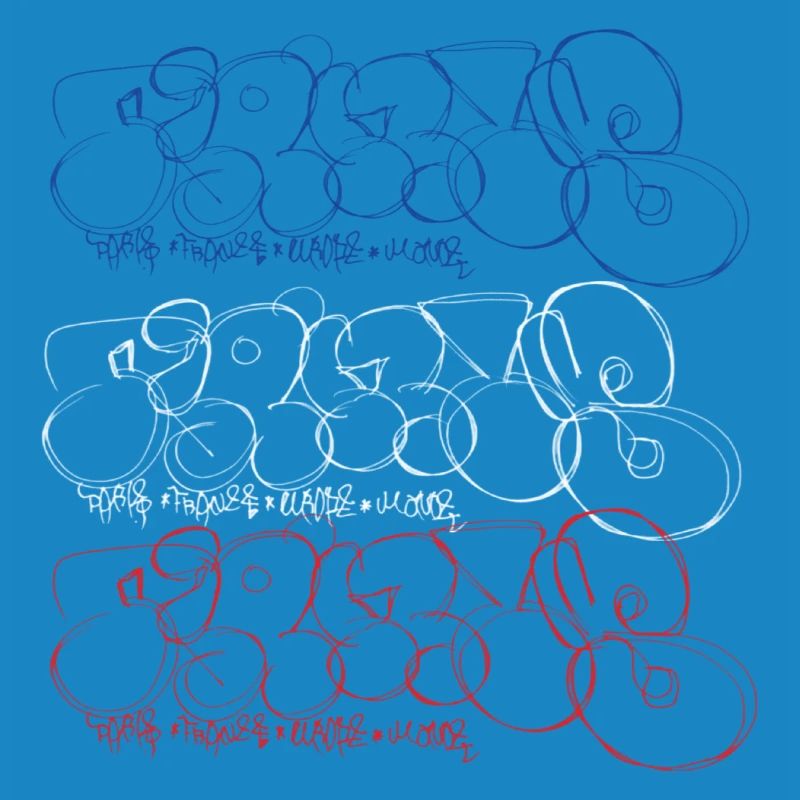 Impression de collage d'art graffiti (style bulle parisienne)